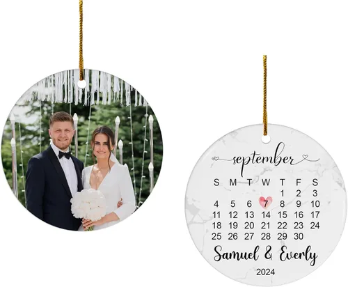 Miniatura 26 de FLOCHIL Adorno personalizado para la primera Navidad del bebé con nombre de foto, adorno personalizado para la primera Navidad, regalos para bebés