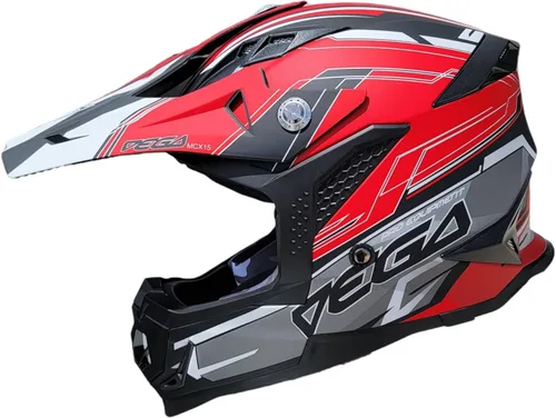 Miniatura 7 de Vega Helmets - Casco MCX ligero para motocicleta todoterreno completamente cargado