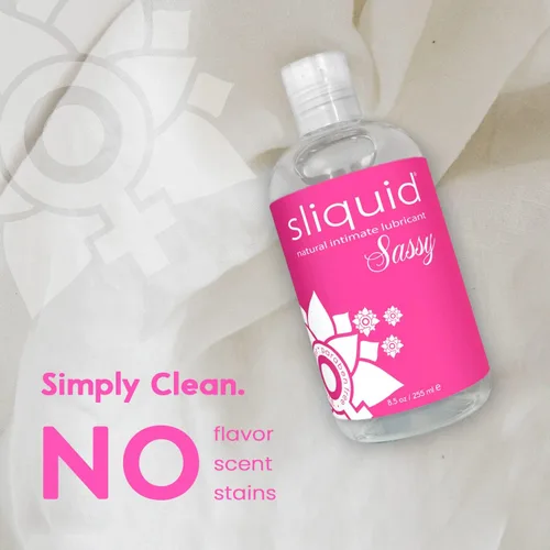 Miniatura 9 de Sliquid Sassy Lube a base de agua, gel grueso y duradero, lubricante natural para mujeres/hombres/parejas, sin perfume, 8.5 onzas líquidas