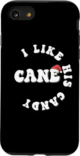 Miniatura 13 de Carcasa navideña a juego para iPhone 15 con texto en inglés "I Like His Candy Cane Parejas