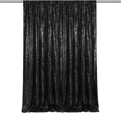 Miniatura 66 de Cortinas de fondo de lentejuelas rosas de 2 piezas, 2 pies x 8 pies, fondo de fotografía, cortina para fiestas con purpurina, fondo de boda, tela