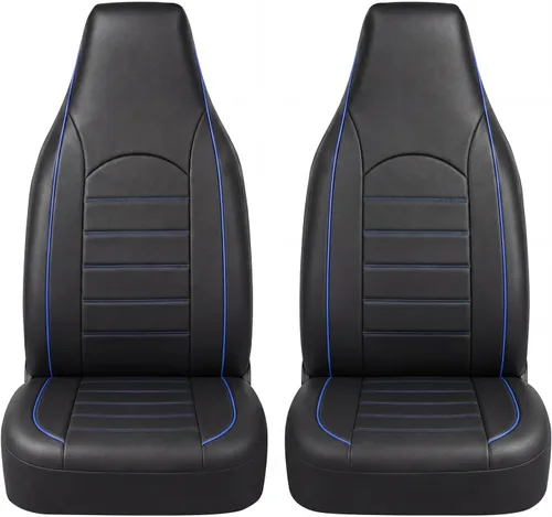 TOYOUN fundas de asiento delantero de cuero sintético universales para automóvil, se adaptan a la mayoría de los autos, camiones, vehículos