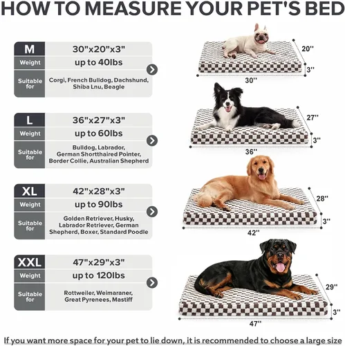 Miniatura 6 de JOEJOY Cama para perros medianos, cama ortopédica grande para perros con funda extraíble lavable, bonita cama moderna de felpa y espuma de memory