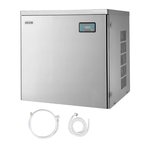 Miniatura 9 de VEVOR Máquina comercial para hacer hielo – Cabezal, máquina de hielo de acero inoxidable de 450 libras por día con fabricación de hielo programada