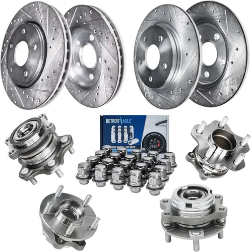 Miniatura 34 de Detroit Axle - Rotores de freno para Ford Mustang 2015, 2016, 2017, 2018, 2019, 2020, 2021, 2022, 2023, repuesto de rotores de freno de disco