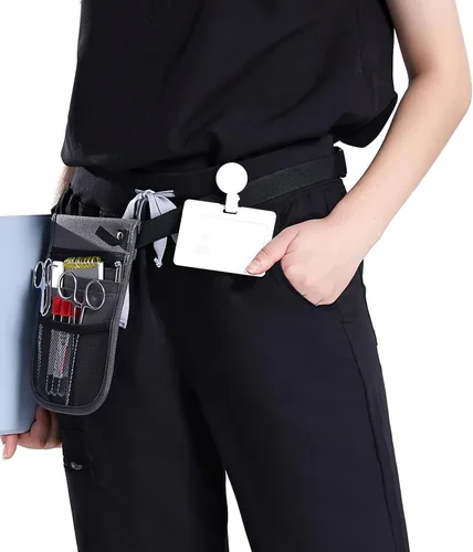 Miniatura 5 de Uniforms World Avant - Conjunto de ropa quirúrgica para mujer, camiseta de ajuste clásico y pantalones ajustados, cintura de yoga, 7 bolsillos