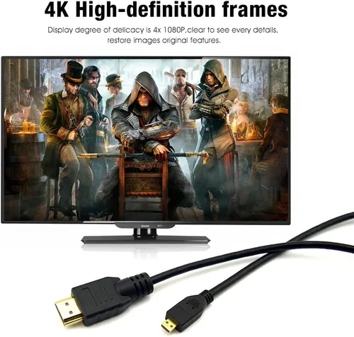 Miniatura 3 de CBUS Cable HDMI a Micro HDMI de 5 pies para GoPro Hero, Canon EOS M50 M5 M6 M100, Panasonic LUMIX ZS200 G85 GX850 FZ80 ZS70 LX10 GX85 FZ300 G7 GX8
