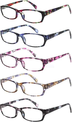 Miniatura 15 de Kerecsen - Lentes para computadora y lectura, para mujer, con bloqueo de luz azul, diseño moderno con estampados, ideales para lectura y uso diario