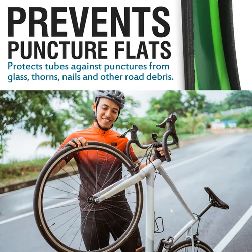 Miniatura 3 de MARQUE Forro para neumáticos de bicicleta: ayuda a prevenir pinchazos y pinchazos, protege el tubo interior del neumático con forro de TPU, funciona