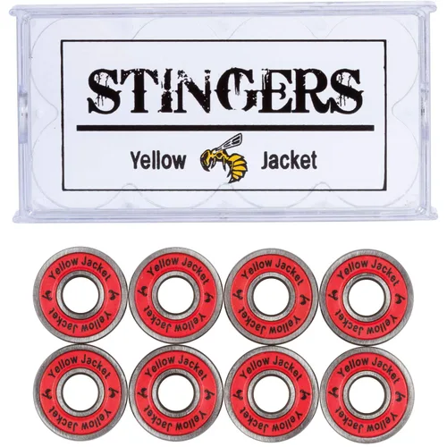 Miniatura 25 de Yellow Jacket - Rodamientos premium para patineta y longboard, profesionales, 608, ABEC 9, naranja tropical (paquete de 8)