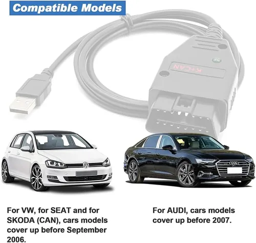 Miniatura 2 de OBD2 K+CAN Commander 1.4 Cable lector de código FTDI FT232RL chip OBDII herramienta de diagnóstico escáner para VAG para Audi para VW para Skoda