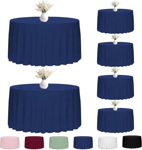 Miniatura 50 de Fixwal Paquete de 2 manteles rectangulares negros de 60 x 102 pulgadas, reutilizables, resistentes, lavables, para mesas de 6 pies, bodas, fiestas