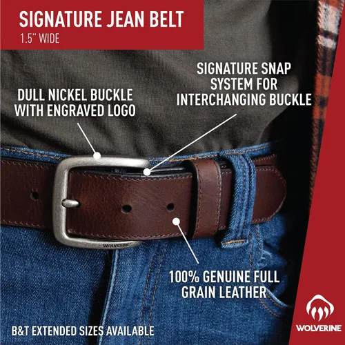 Miniatura 4 de Wolverine Men's Full Grain Leather Workwear Heavy Duty Durable Everyday Classic Casual Metal Buckle