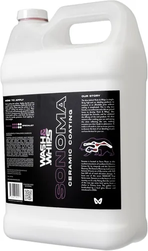 WASH&WHIPS Sonoma Spray de acabado de cerámica 9H: fácil de usar, sin tiempo de curación, después del lavado de autos, protectores contra el sol y