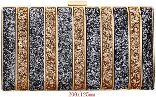 Miniatura 3 de YYW Bolso de mano de noche, bolso de boda para mujer, bolso de fiesta de graduación, bolsa de lentejuelas