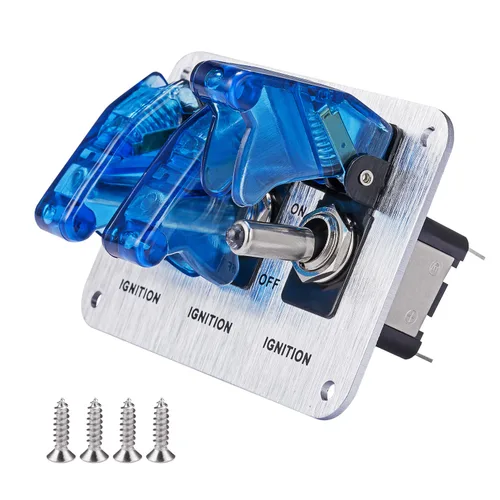 Miniatura 4 de DC 12 V set de interruptores con indicador LED para autos de carrera, Azul