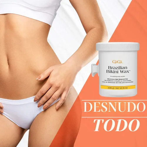 Miniatura 4 de Fórmula de cera para depilación brasileña de bikini para microondas de GiGi, depilación sin tiras, 8 onzas. Brasileño con cera de abejas y aceite