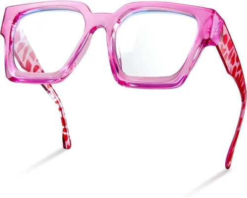 Miniatura 13 de livho Marco de gafas de gran tamaño para mujer y hombre, lentes rectangulares de moda para computadora, marco elegante *Tortuga de coco