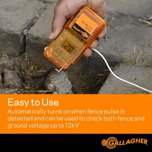 Miniatura 3 de Gallagher Medidor de voltios digital Lector eléctrico de voltaje de valla para probar, rastrear y diagnosticar cortocircuitos y fallas