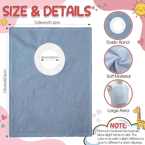 Miniatura 4 de Foaincore 3 piezas de cobertura completa para niños pequeños, baberos de bebé, baberos absorbentes de algodón toalla de rizo para niños pequeños