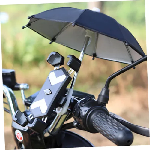 Miniatura 7 de 4 unids paraguas teléfono cubierta de sombra móvil al aire libre para el uso del teléfono pequeño paraguas decorativo ligero UV portátil diseño