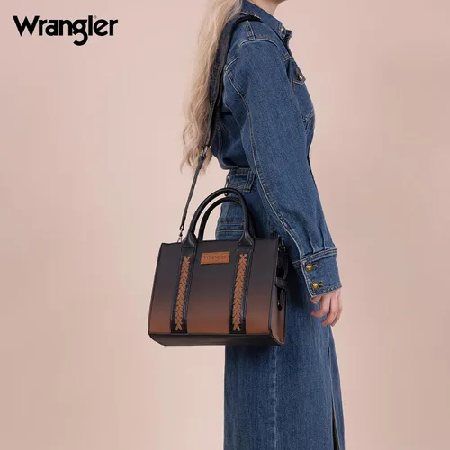 Miniatura 8 de Wrangler 2pcs Tote Bag Set Braided Rope Top Handle and Classic Tote