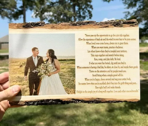 Miniatura 2 de Grabado de fotos personalizado con letra de madera de Navidad, regalo de boda, marco de fotos de madera, marco de fotos de boda para papá, regalo