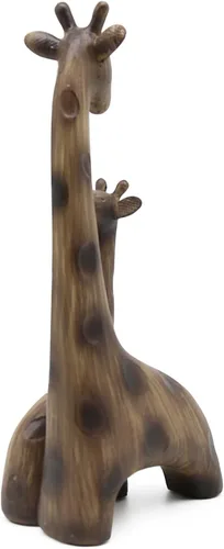 Miniatura 7 de Lukitas Estatua y escultura de jirafas, figura de jirafa para mamá y bebé, adornos decorativos creativos de escritorio, resina de 11 pulgadas