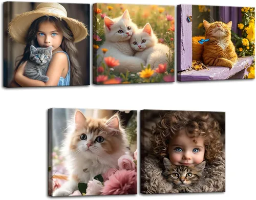 Miniatura 7 de ZHIYYHAO Impresiones en lienzo personalizadas con tus fotos, juego de 2 fotos enmarcadas de 16 x 24 pulgadas, retrato familiar personalizado para 2