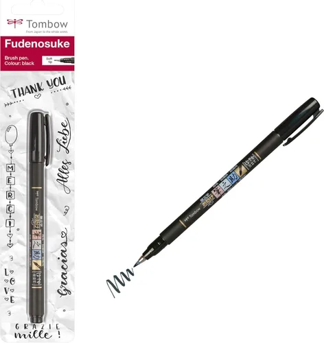 Miniatura 7 de Bolígrafo tipo pincel Fudenosuke, duro, (GCD-111), de Tombow