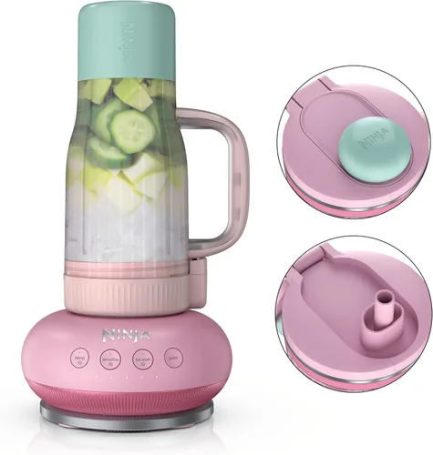 Miniatura 11 de Ninja Blendboss™ Licuadora personal para batidos y bebidas congeladas Taza de viaje de 26 oz con tapa a prueba de fugas, boquilla para beber
