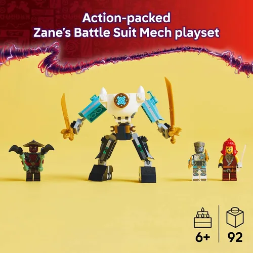 Miniatura 2 de LEGO NINJAGO Conjunto de construcción de juguete de traje de batalla de Zane - Juguetes de construcción para juegos de rol para niños, niños