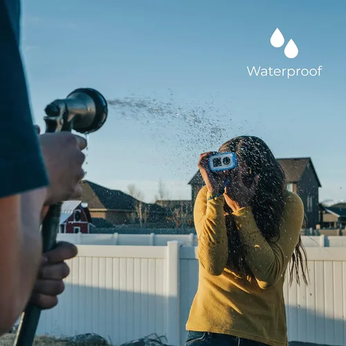Miniatura 5 de Polaroid Cámara de acción WiFi de doble pantalla 4K 18mp, cámara Polaroid deportiva impermeable con batería recargable integrada y accesorios