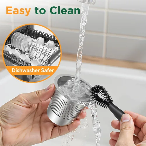 Miniatura 5 de AANQQ Cápsulas reutilizables K Cup para Keurig: paquete de 4 cápsulas mejoradas de malla de acero inoxidable de doble capa - Filtro recargable