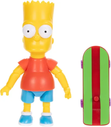 Miniatura 2 de JAKKS Pacific Disney - Figuras de acción de Los Simpson, paquete de 4 figuras coleccionables de 5 pulgadas de Wave 1, Homer, Bart, Groundskeeper