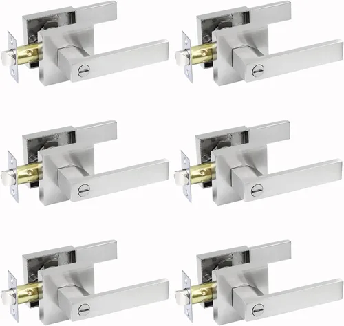 Miniatura 9 de JO.KO Pomo de puerta negro mate, cerradura de puerta de entrada sin llave para privacidad interior, manijas de puerta reversibles