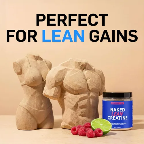 Miniatura 8 de NAKED Polvo magro de creatina HCl – Frambuesa lima, vegano, sin OMG, sin gluten, sin rellenos, apoya el crecimiento muscular y la fuerza – 68