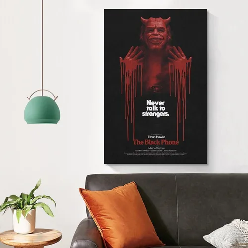 Miniatura 4 de SGWDHPXUK Póster de película The Black Phone con cubierta retro, película de terror, arte de pared y decoración de sala, 12 x 18 pulgadas