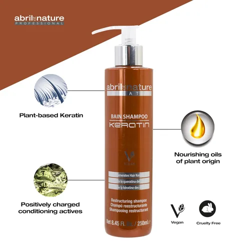 Miniatura 6 de abril et nature - Champú Profesional de Peluquería Queratina - Reparaciones y Reestructuras - Para Cabello Natural Sin Borro - Acción Ultrarápida
