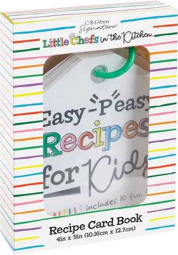 Miniatura 8 de C.R. Gibson Kids Games - Juego de actividades de cocina Little Chef para niños pequeños y preescolares, 10 unidades, anillo de tarjetas de recetas