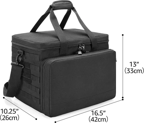 Miniatura 7 de Bolsa de patrulla Trunab para aplicación de la ley, bolsa de servicio policial, organizador de asiento delantero de automóvil compatible con laptop