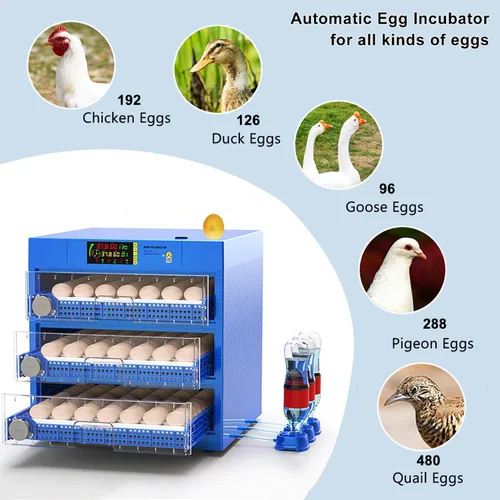 Miniatura 2 de Incubadora Automática de Huevos, Incubadoras Grandes para Incubar Huevos con Giro Automático de Huevos y Control de Temperatura, Máquina Incubadora
