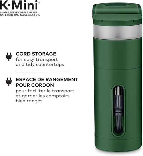 Miniatura 6 de Keurig K-Mini - Cafetera de cápsulas K-Cup de una sola porción, con un diseño ultra elegante, Evergreen