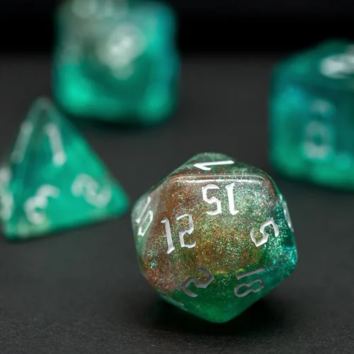 Miniatura 8 de 5 juegos de dados DND, juego de dados poliédricos (35 piezas) con bolsa de troquel de cuero, juego de troqueles D&D para juegos de mesa RPG