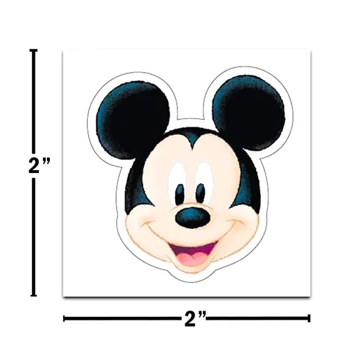 Miniatura 2 de Disney Tatuajes de Mickey Mouse - Paquete de recuerdos de fiesta ~ 72 tatuajes temporales perforados individuales de 2 x 2 pulgadas de Mickey Mouse