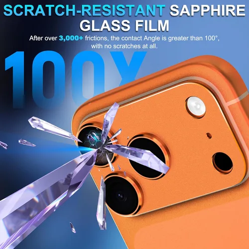 Miniatura 3 de Suoman Protector de Lente de Cámara para iPhone 17 Pro, [Todo en Uno Esmerilado] [Adhesión Fuerte] Marco de Metal de Vidrio Templado Cubierta