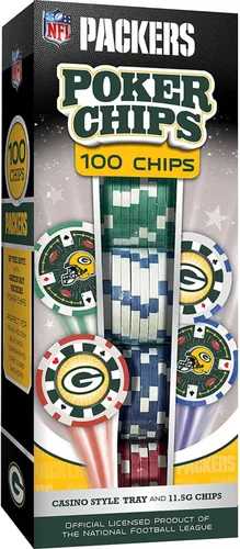 Miniatura 7 de Masterpieces Casino - NFL Buffalo Bills - Juego de fichas de póquer de alta calidad de 100 piezas con bandeja