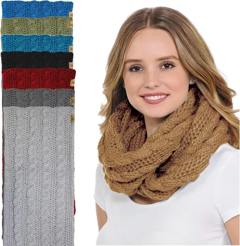 Miniatura 3 de BASICO Infinity Scarf Bufanda de punto de ganchillo de invierno en talla única