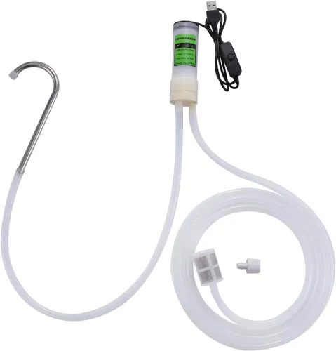 Bomba autocebante eléctrica portátil con sifón automático USB para embotellar vino, cerveza y kombucha, bomba de transferencia de agua de grado