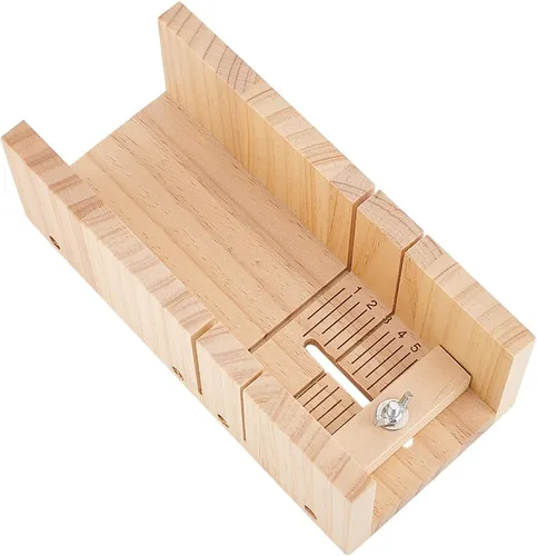 PH PandaHall Caja de corte de jabón de madera, cortador de jabón ajustable para cortar jabón de madera, herramienta de corte para hacer jabones